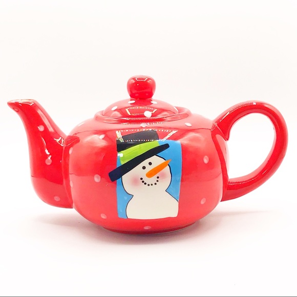 Winter Snowman Theme Large Tea Pot 30 oz - Picture 10 of 12